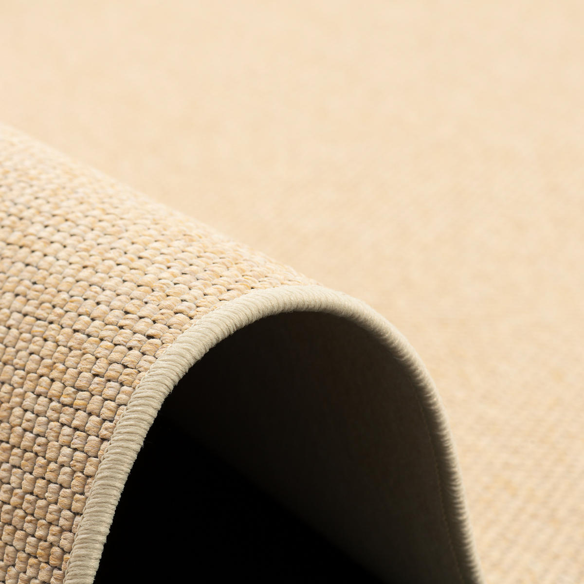 FLACHGEWEBE NATUR TEPPICH BENTZON - Beige, Textil (100/100cm) - Snapstyle