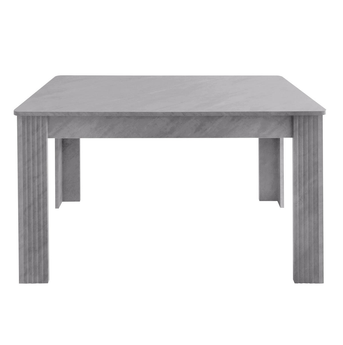 JEDÁLENSKÝ stôl z laminovanej dosky, sivý,65/116/75 cm - sivá, kompozitné drevo (116/65/75cm) - BEAOK
