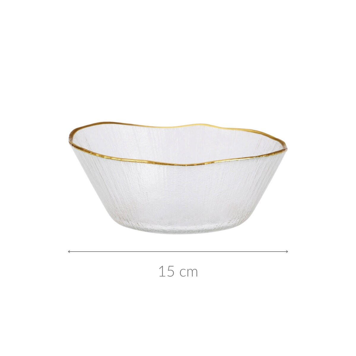 GLASSCHALE Datura 15 cm - Transparent, Glas (15cm) - Home Styling Collection