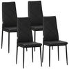 ESSZIMMERSTÜHLE Kunstleder Stahl Schwarz - Schwarz, Kunststoff (50/97/41cm) - HOMCOM
