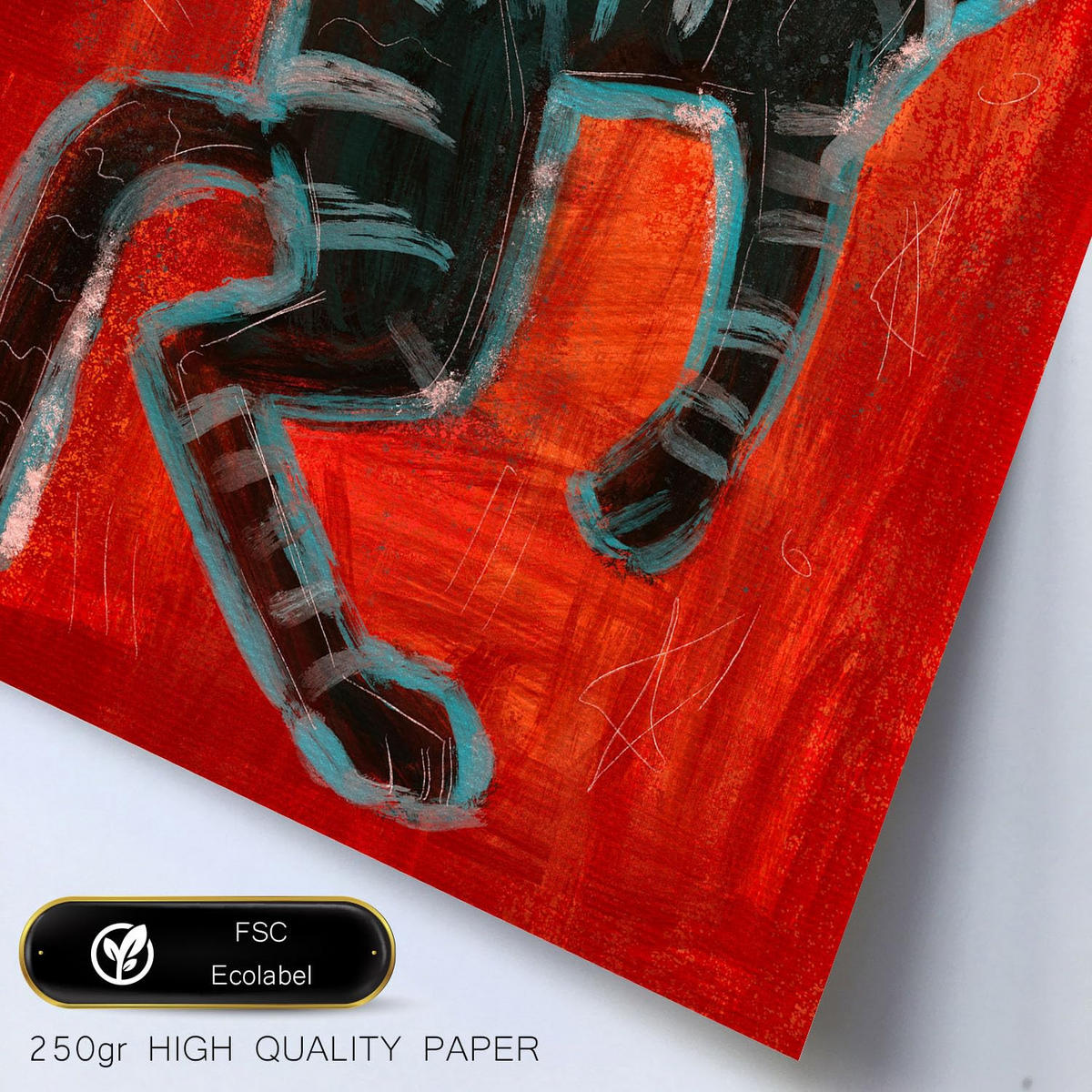 POSTER Set Mit 6 Kreaturen Frames 1 In Tiere Abstracts Ästhetische Dekorative Gemälde Für Ihr Wohnzimmer, Schlafzimmer, Zuhause A3 & A4 Weißer Rahmen - Weiß, Papier (29/3cm) - Nacnic