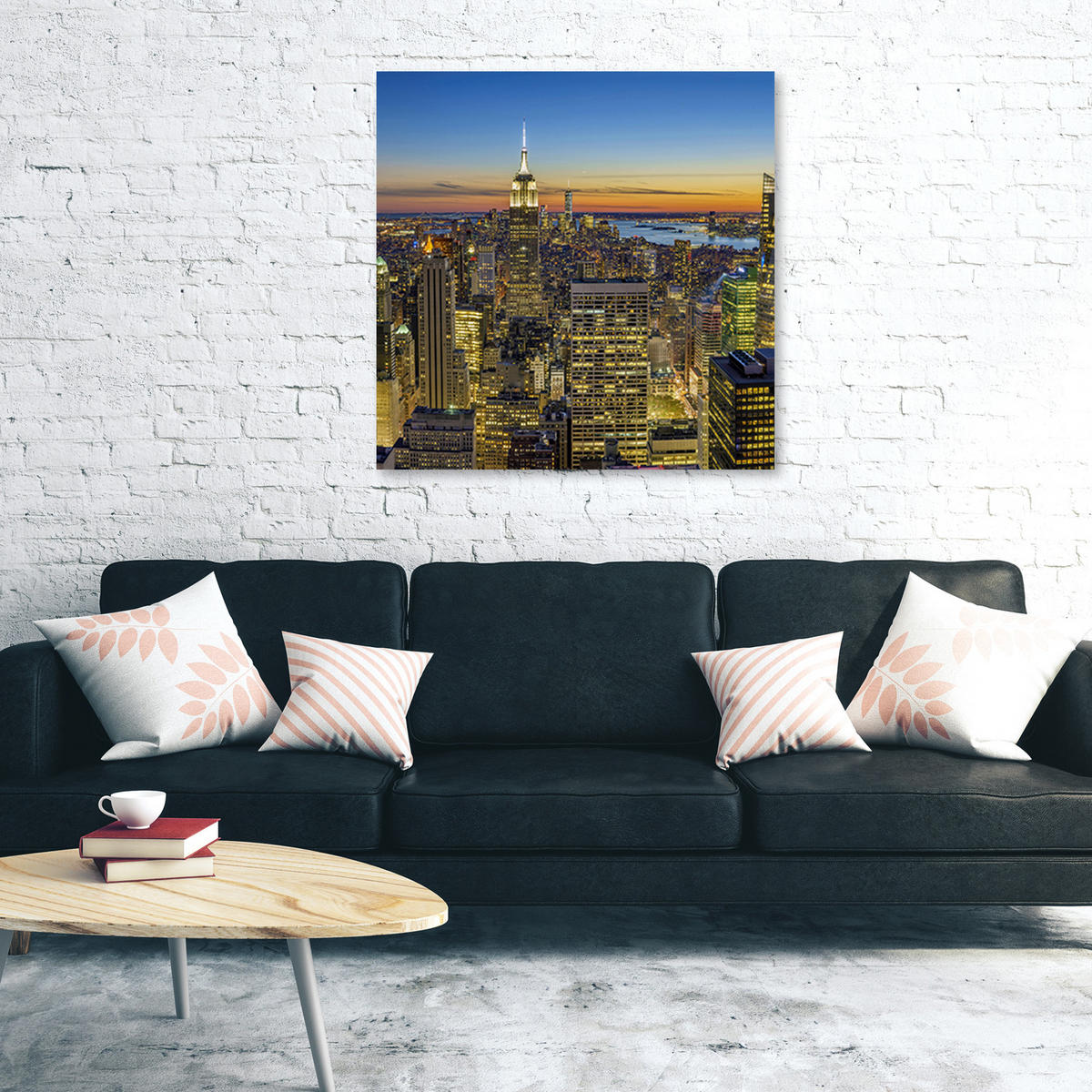 WANDBILD städte und architektur orange - Orange, Textil (50/50cm) - Feeby