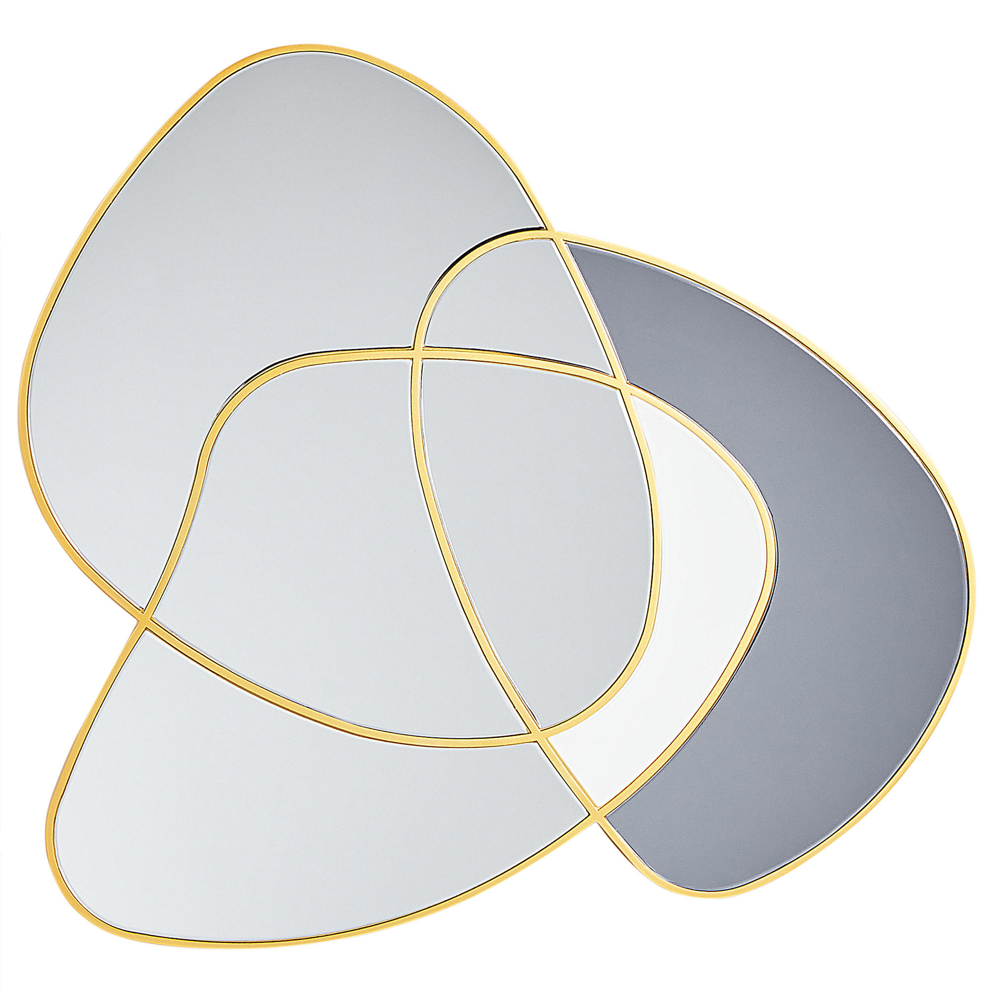 Beliani Wandspiegel Gold, Blau 99x89x2 cm