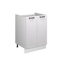 SPÜLENUNTERSCHRANK Fame-Line, Weiß Landhaus/Weiß, 60 cm - Weiß, Holzwerkstoff (60/82/51.6cm) - Vicco