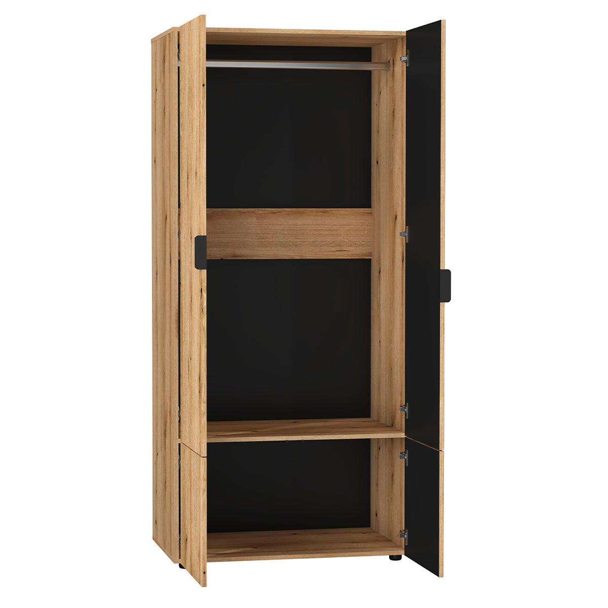 SKRIŇA 4 dvere Soly Drevo - hnedá, kompozitné drevo (90.4/198.5/56.1cm) - Petits-meubles