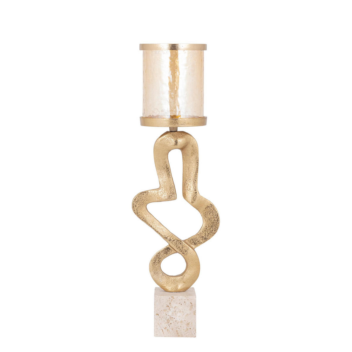 KERZENHALTER Sianaine Gold 11.5/11.5/48cm - Goldfarben, Glas (11.5/48/11.5cm) - PTMD Collection