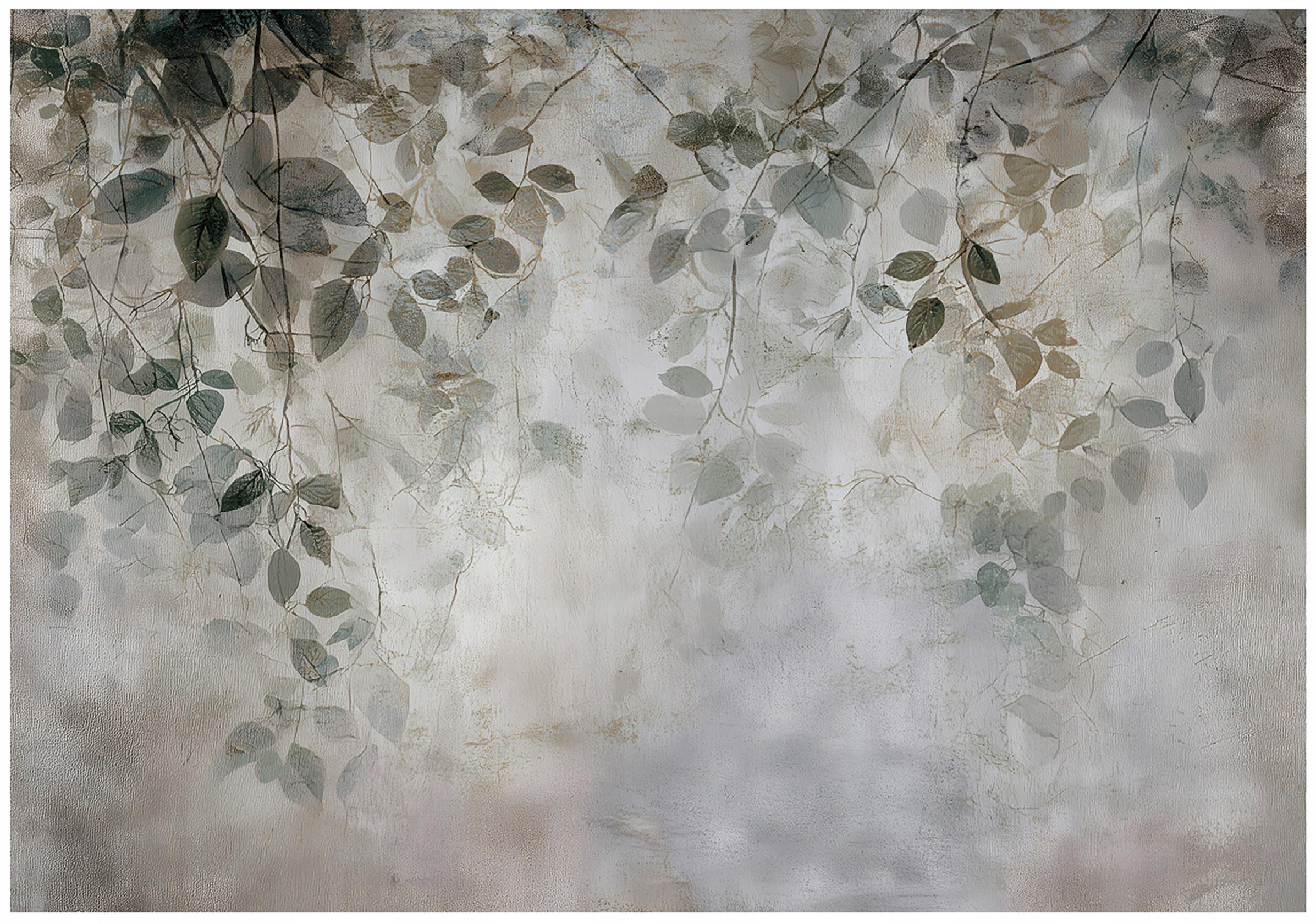 FOTOTAPETE Blätter Hängend Grau 200x140 cm - Multicolor, Papier (200/140cm) - Wallarena