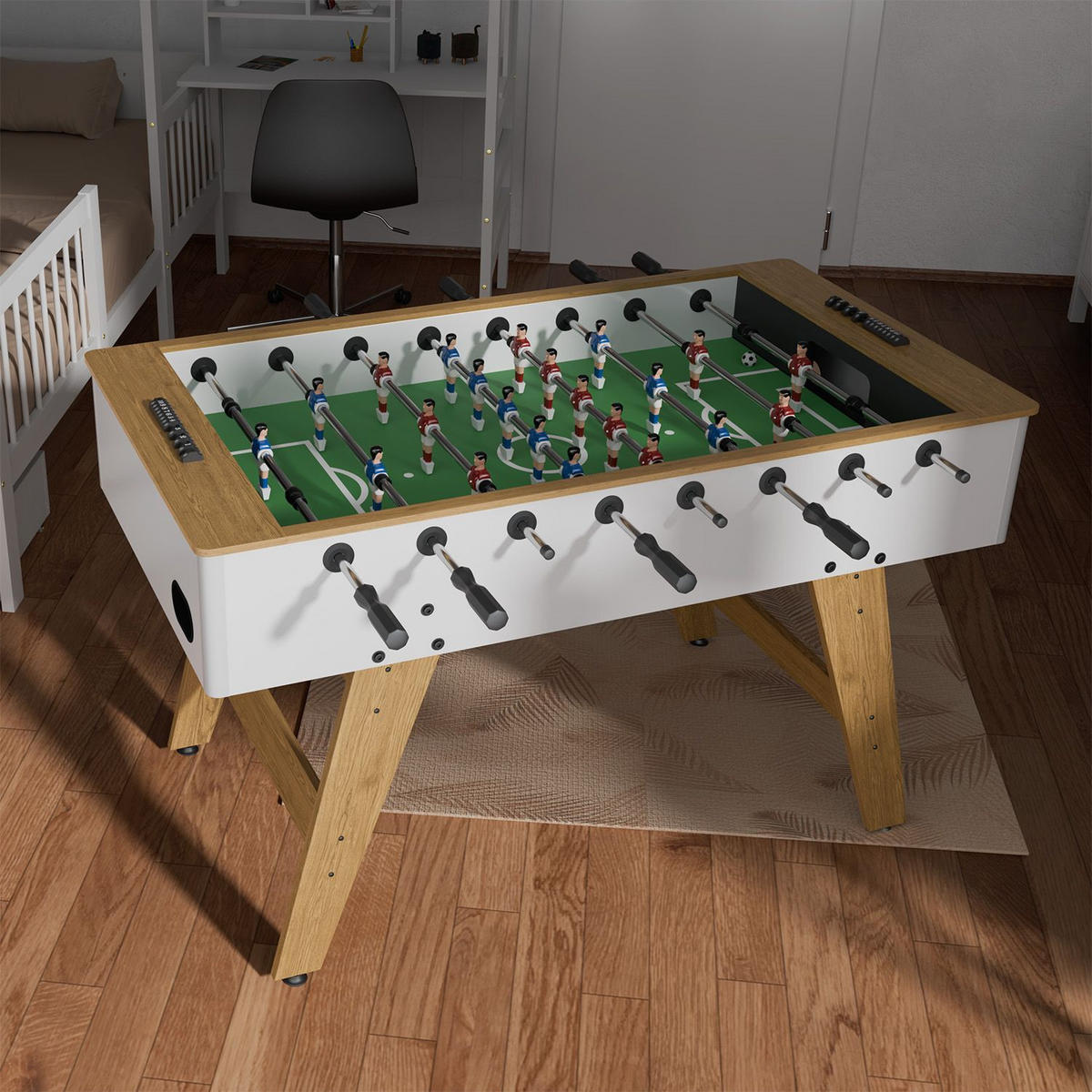 TISCHKICKER ProKick weiß/ natur - Weiß, Holz (76/88/142cm) - Artsport