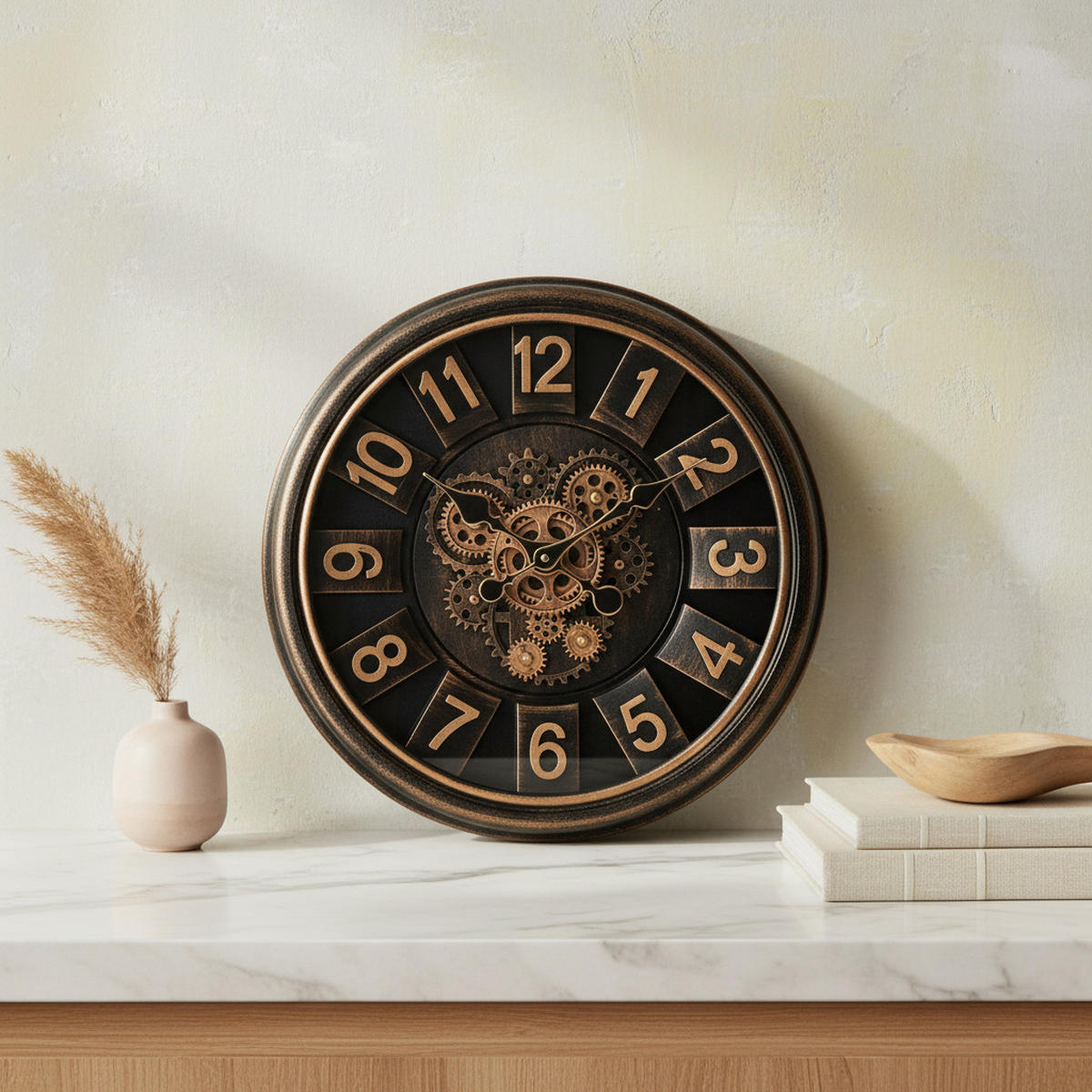 WANDUHR Ramsey Dunkelbraun 45/7/45 cm Kunstoff - Dunkelbraun, Kunststoff (45/45/7cm) - Mondex