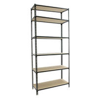 SCHWERLASTREGAL Giant Muli HxBxT 250 x 110 x 50 cm 6 Fachböden Fachlast 200 kg Anthrazit - Anthrazit, Metall (110/250/50cm) - PROREGAL