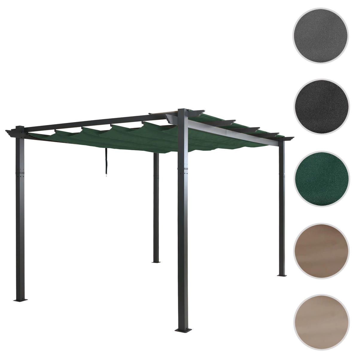 PERGOLA Grün - Grün, Metall (400/240/300cm) - MCW