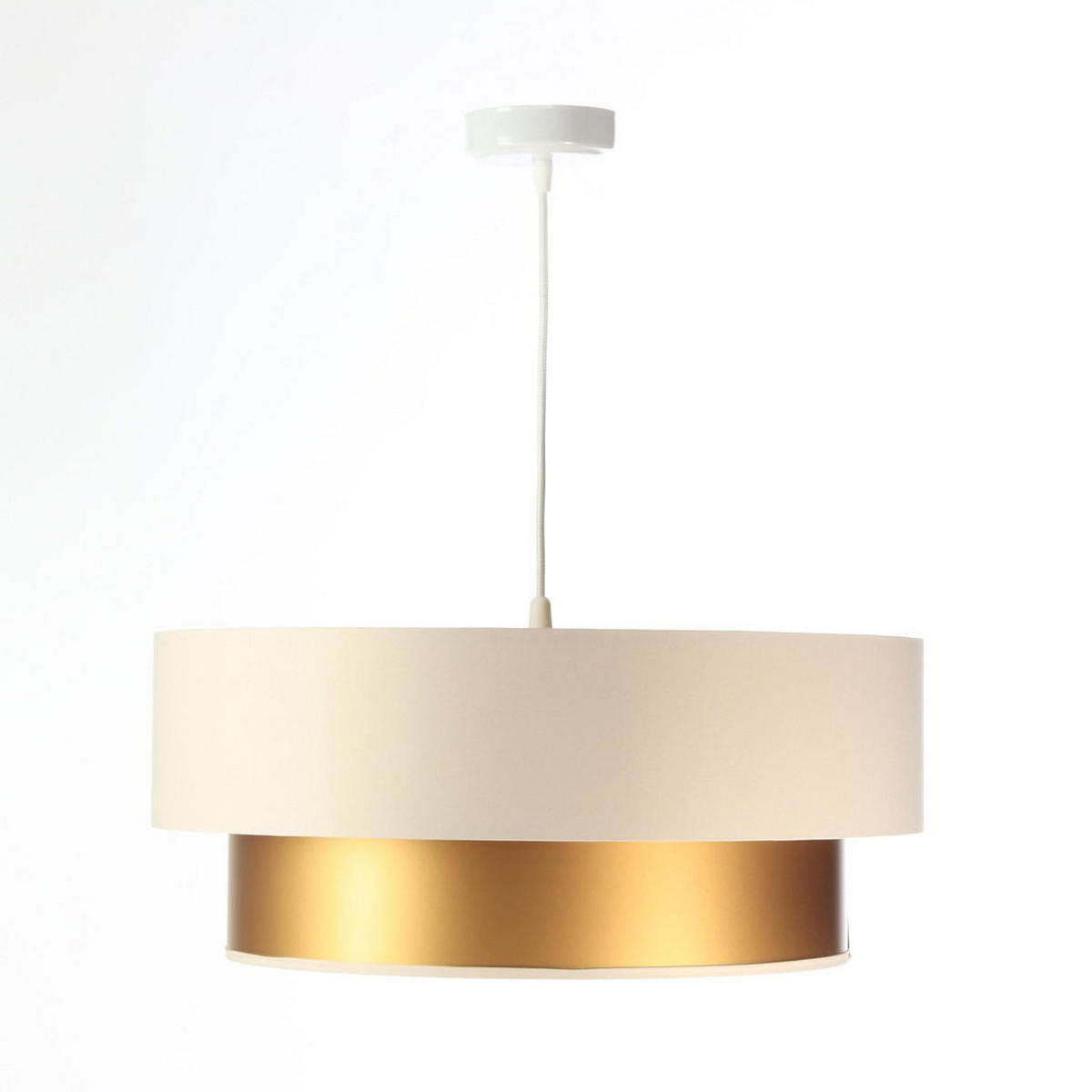 HÄNGELEUCHTE Gold 40/20 cm - Beige/Goldfarben, Kunststoff (40/1/20cm) - ONZENO