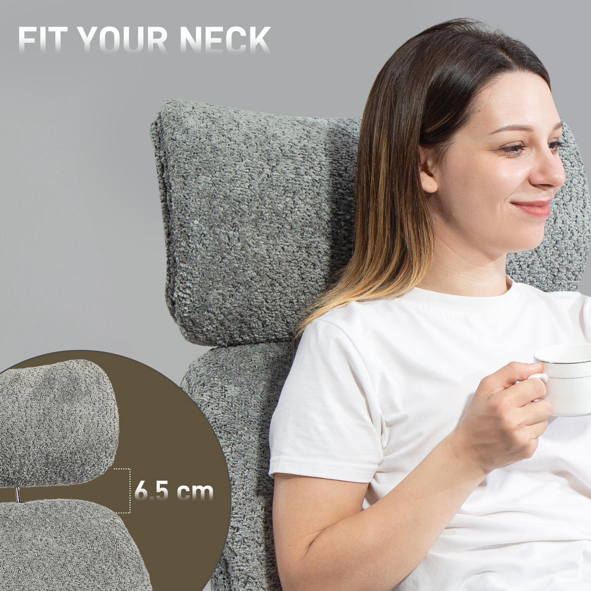 BÜROSTUHL Dunkelgrau, 62/68/117 cm, Höhenverstellbar, Ergonomisch - Dunkelgrau, Metall (75/123/65cm) - PANGIVO