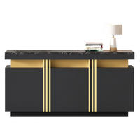 SIDEBOARD 140/38/70 cm in Schwarz mit 3 Türen und verstellbaren Einlegeböden - Schwarz, Holzwerkstoff (140/70/38cm) - Flora Grace