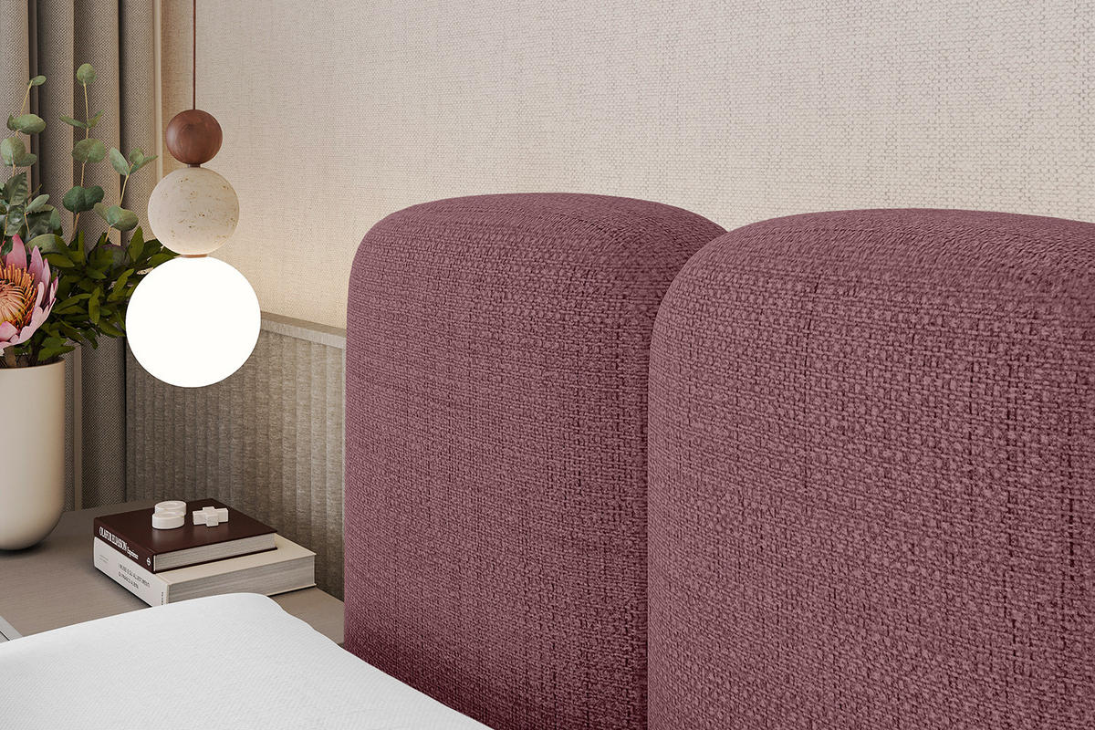 BOXBETT mit Matratze H4 - NINA - 160x200 cm - Altrosa - Pink, Holzwerkstoff (160/200cm) - ALTDECOR