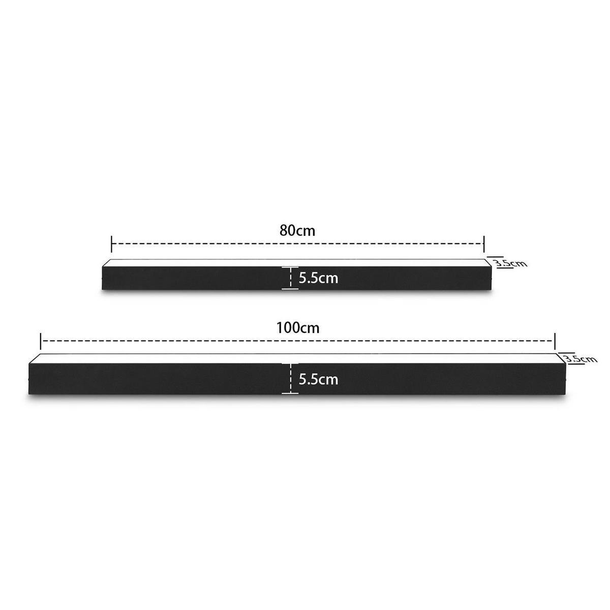 LED-DECKENLEUCHTE Werner 80/3.5/5.5 cm - Schwarz, Metall (80/5.2/3.3cm) - ZMH
