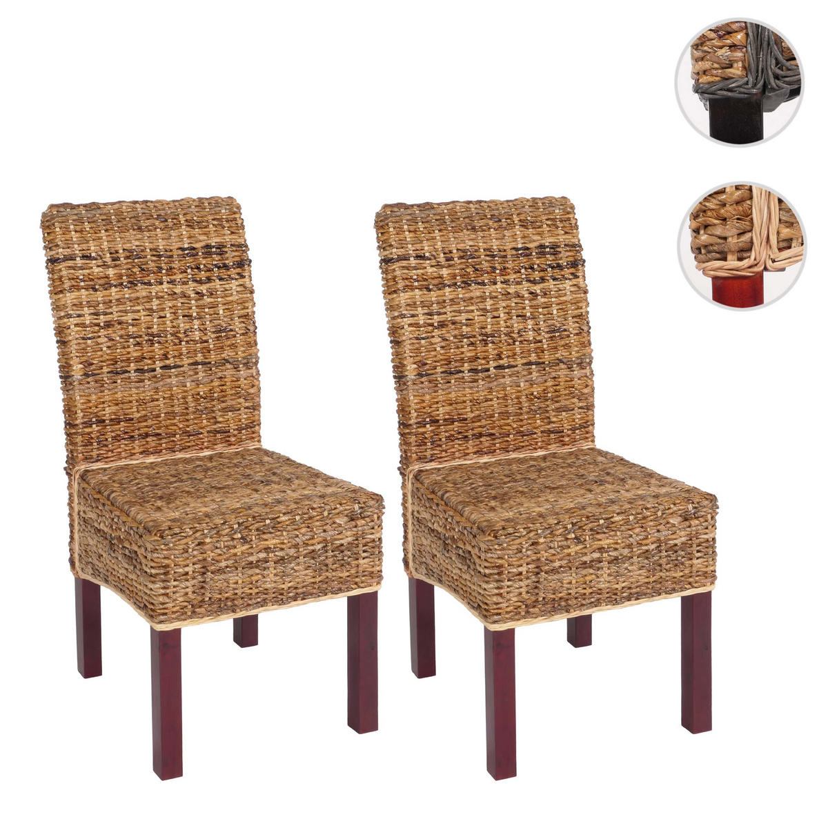 ESSZIMMERSTUHL Braun 2er-Set - Braun, Holz (46/96/41cm) - MCW