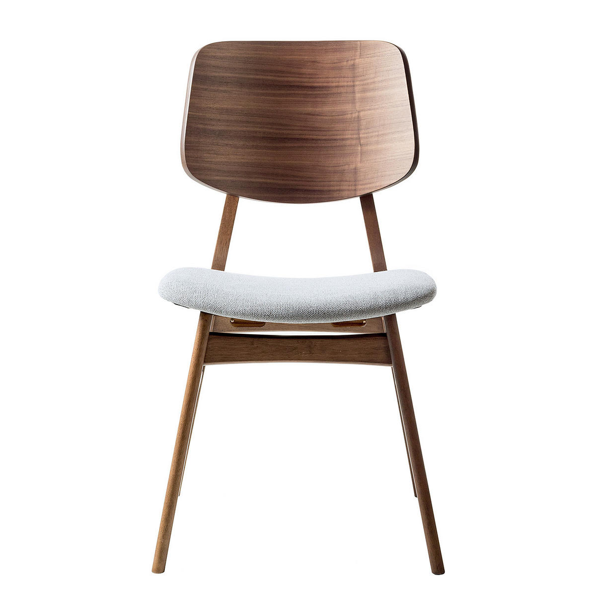 ESSZIMMERSTUHL - Massivholz / Textil - Hellgrau, Holz/Holzwerkstoff (47/81/53cm) - home24