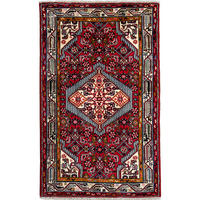 TEPPICH Assadabad Rot 118/73 cm Schurwolle - Rot, Textil (73/118cm) - Looma