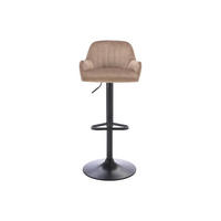 BARHOCKER - 47 cm x 49 cm - samt - beige Eleana - Beige, Textil (47/106/49cm) - Vente-Unique