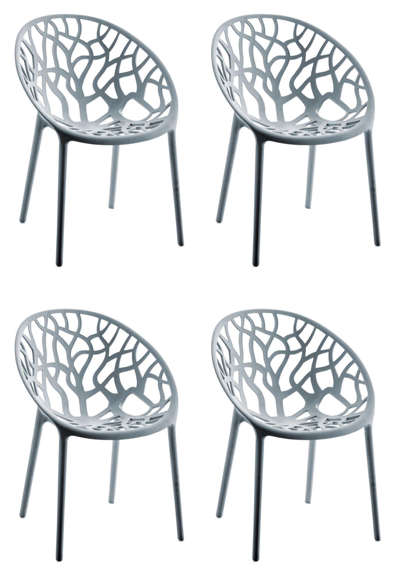 STUHL Holle - 2er Set grau - Grau, Kunststoff (59/60/80cm) - TPFLiving