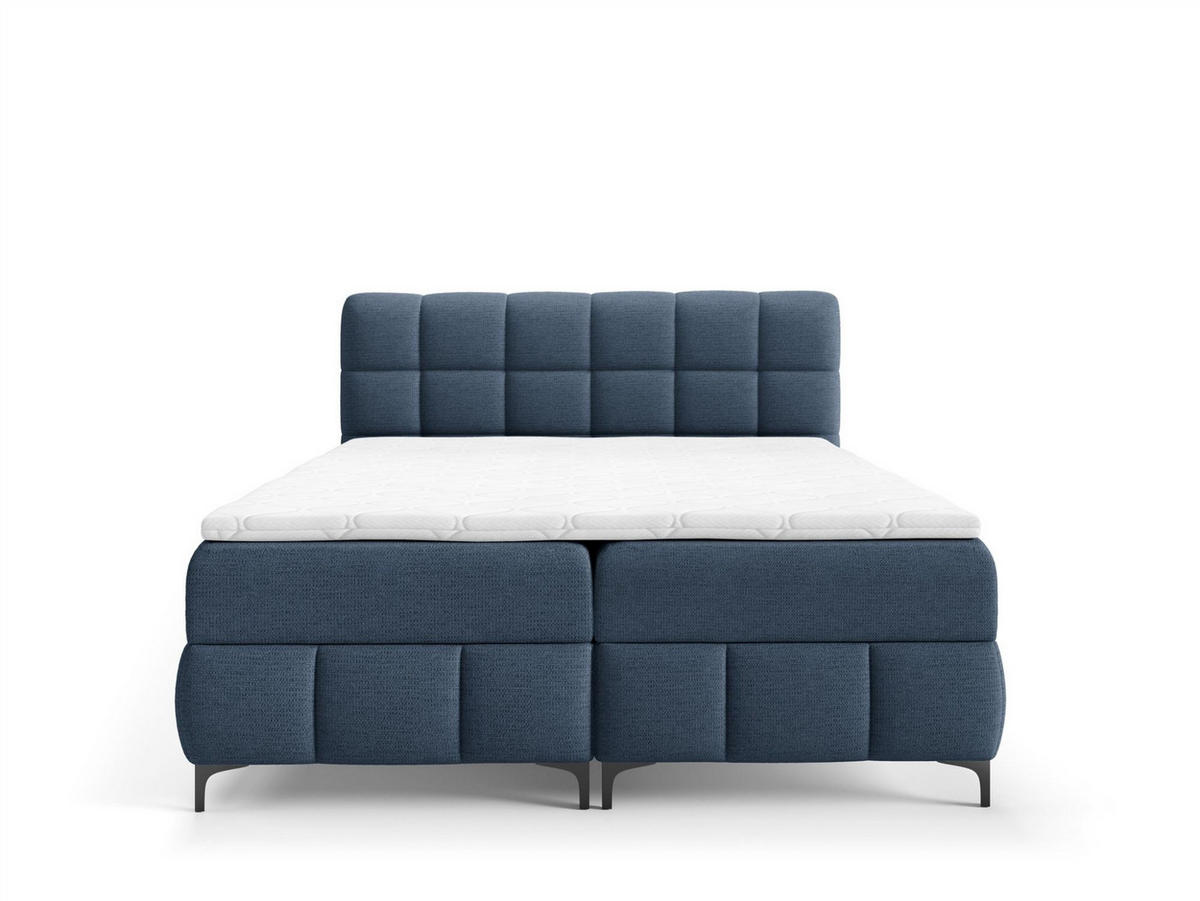 BOXBETT Sophie In Aragon - Dunkelblau, Holzwerkstoff/Textil (140/200cm) - Fun Möbel