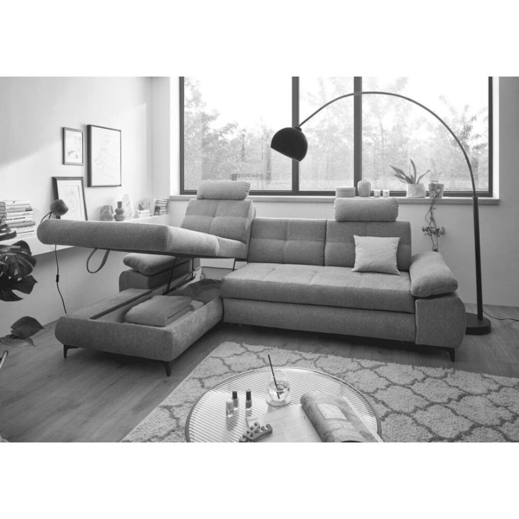 Thumbnail - ed exciting design Ecksofa, Anthrazit, Textil, 3-Sitzer, L-Form,L-Form, 274x177 cm, Wohnzimmer, Sofas & Couches, Wohnlan...