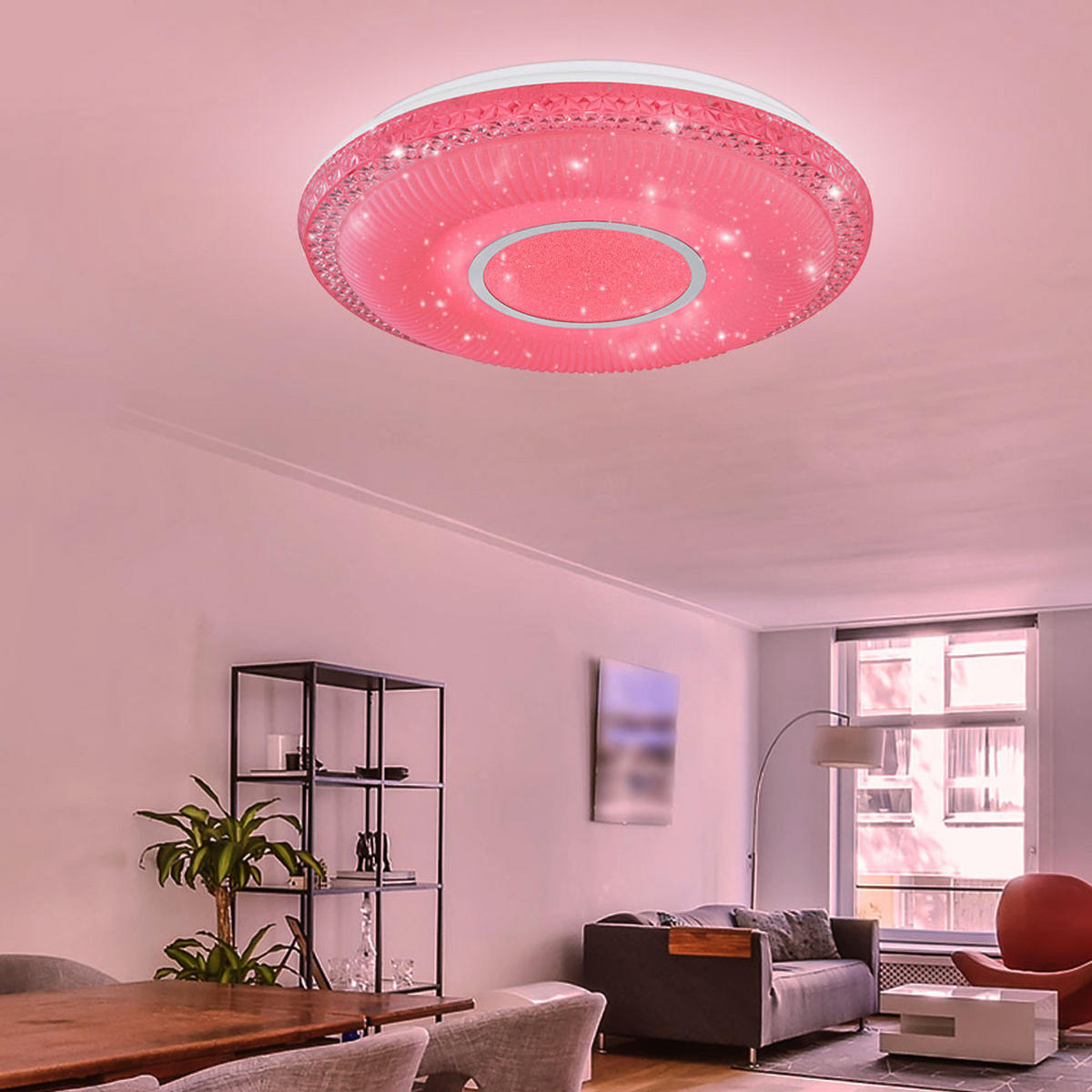 LED DECKENLEUCHTE Klemens Weiß Metall - Weiß, Metall (50/50/9cm) - Globo Lighting