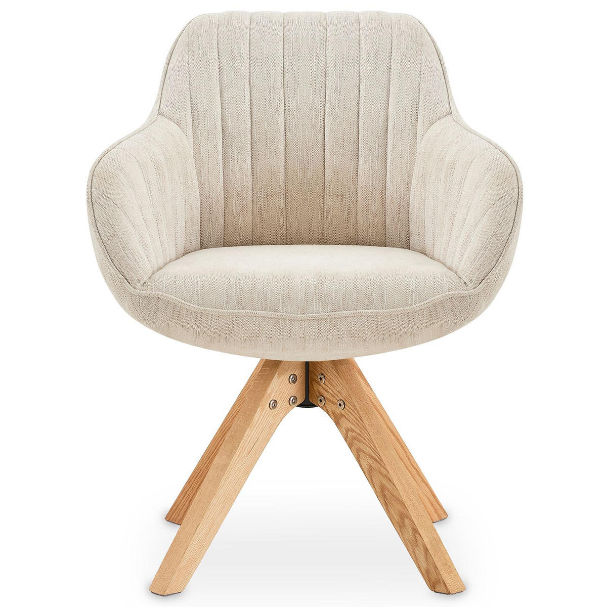 ESSZIMMERSTÜHLE VALENCIA 2er-Set beige - Beige, Textil (62/83/62cm) - IDIMEX