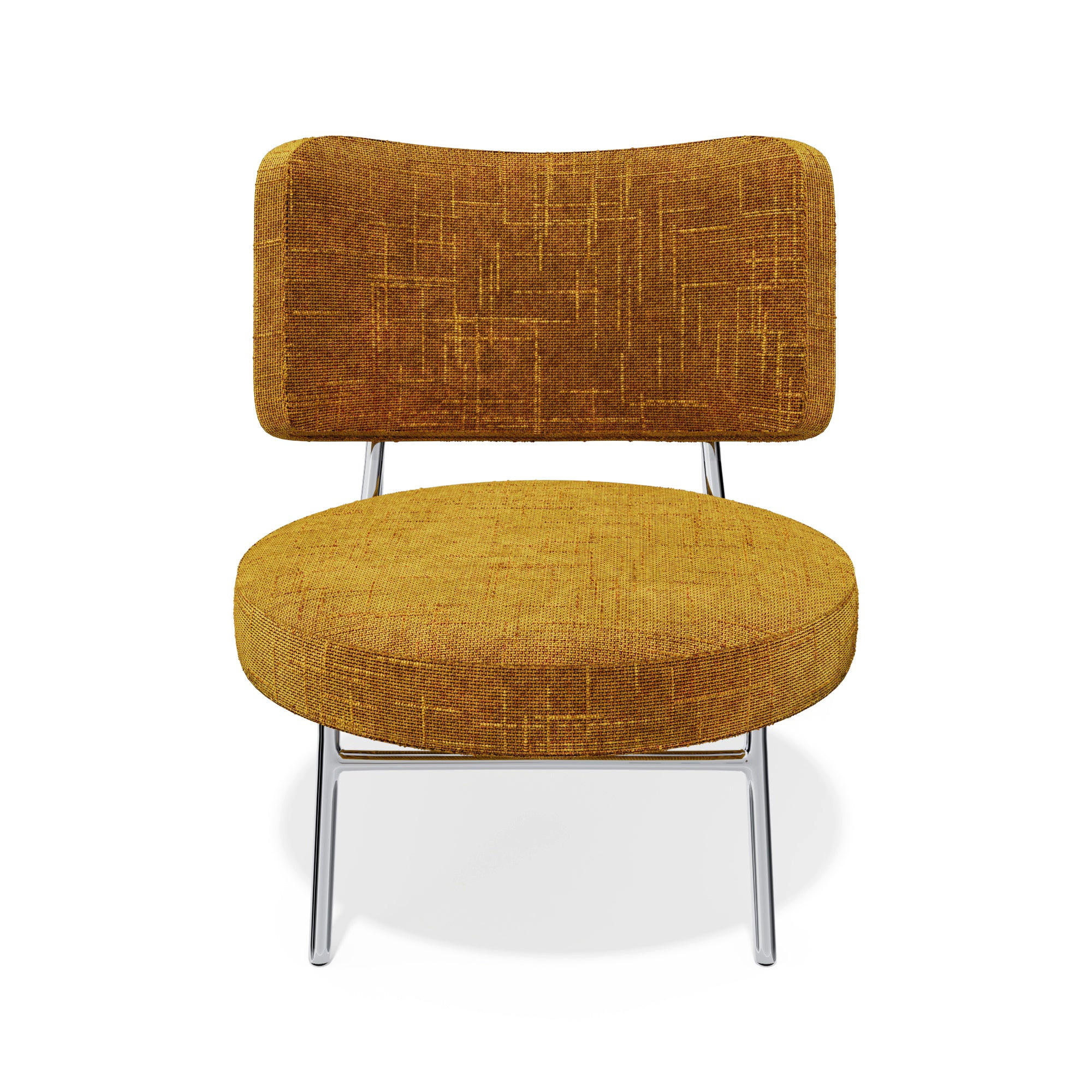 SESSEL Rastervelours 60cm - Dunkelgelb, Textil (60/70/71cm) - Sia Home