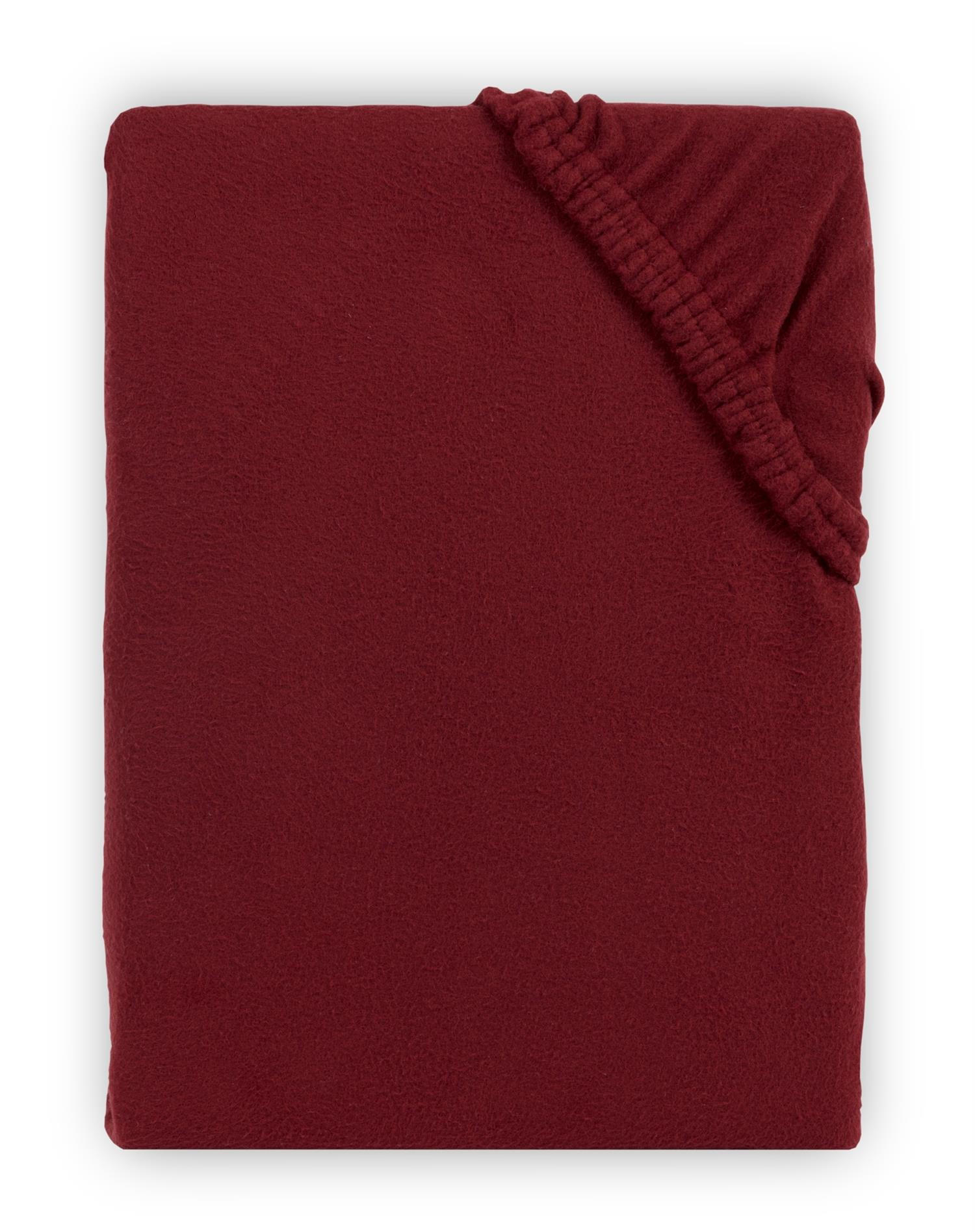 SPANNBETTLAKEN-TEDDY Warmes Winter Bettlaken 200x200 cm, Kuscheliges Teddy Laken Rot - Bordeaux, Textil (200/200cm) - Carpe Sonno