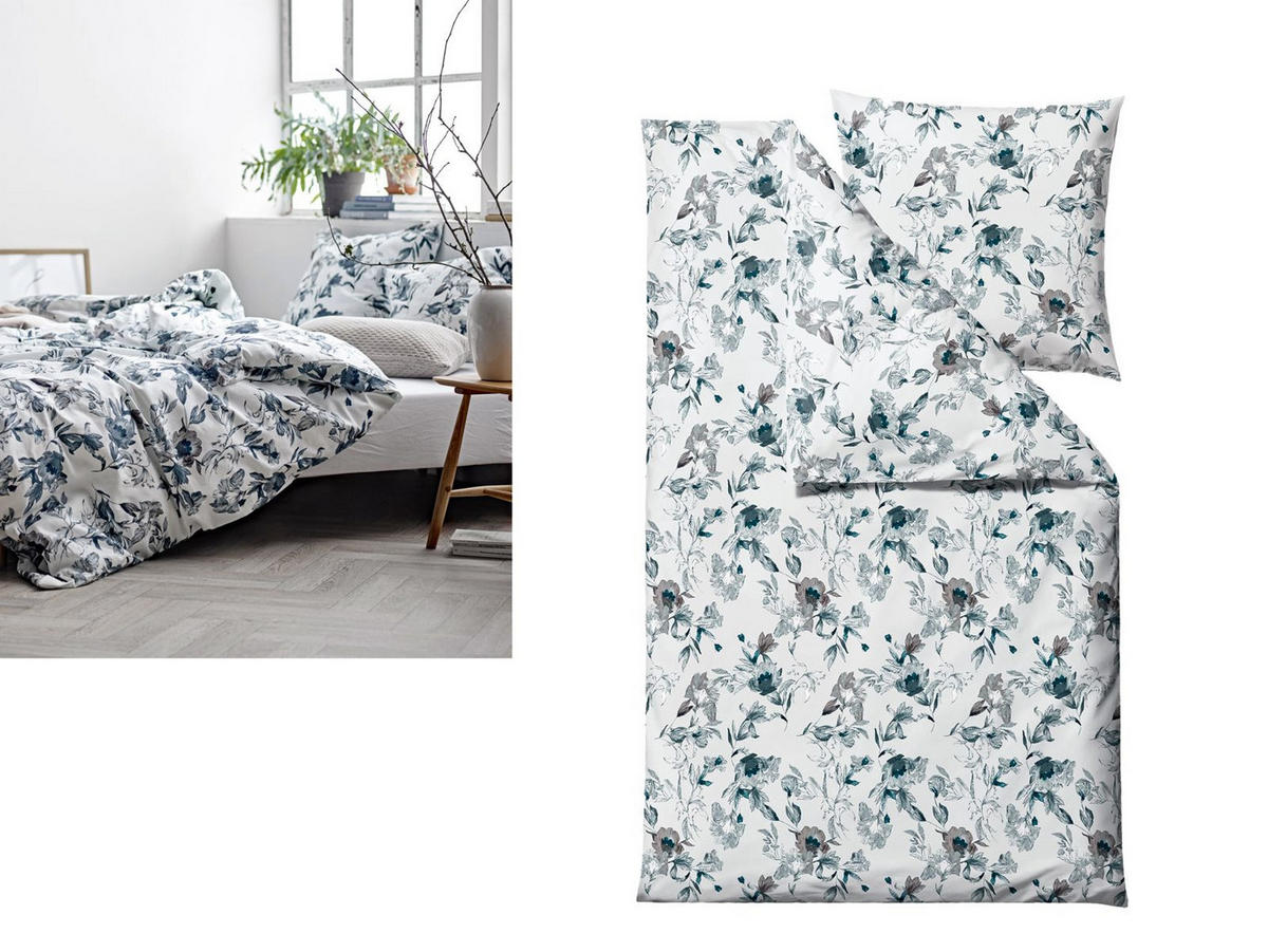 BETTWÄSCHE Flower Burst weiß 135/200 cm Bio-Baumwolle - Weiß, Textil (135/200cm) - Södahl