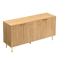 SIDEBOARD DE-37616 140/40/72 cm mit 4 Türen Natur - Naturfarben, Holzwerkstoff (140/72/40cm) - ComfortXL