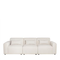 SOFA-DREISITZER Cillian Beige 280 cm x 87 cm - Beige, Textil (280/87/90cm) - Klast Home