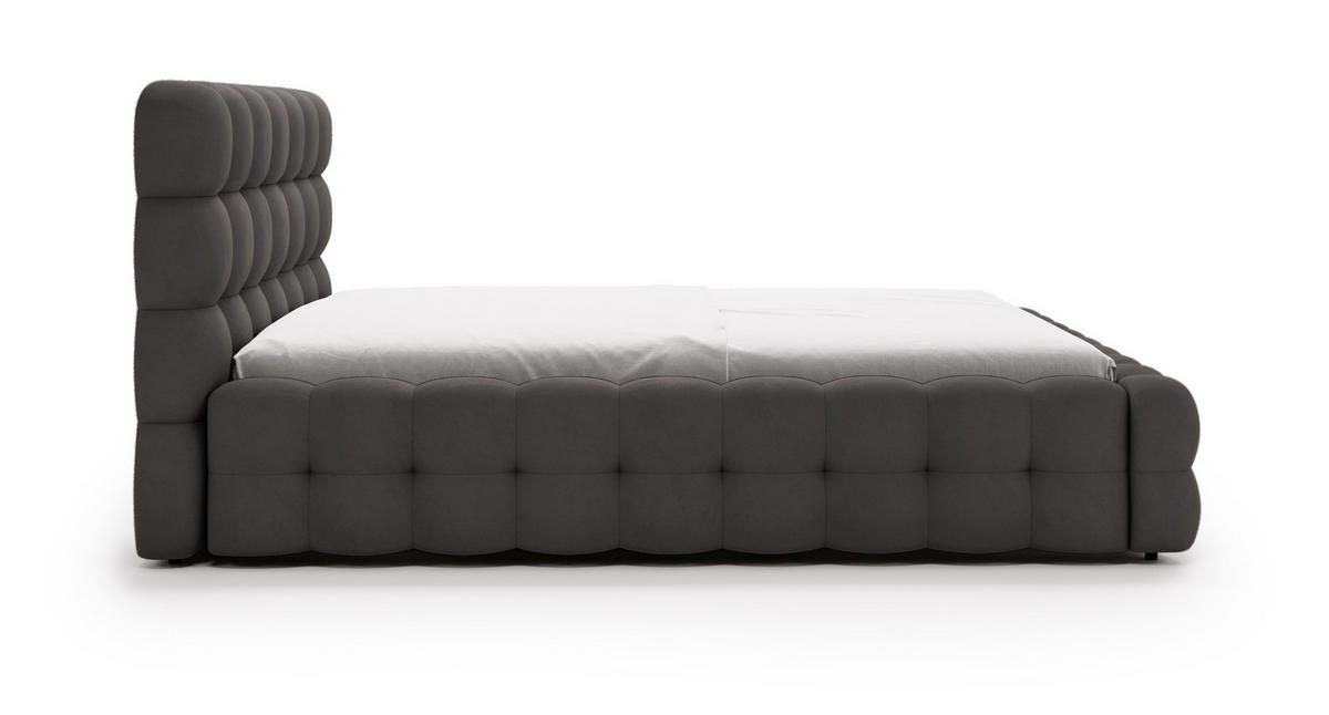 POLSTERBETT 140x200 cm Parlas Bis, Bettkasten, Lattenrost, Dunkelgrau - Dunkelgrau, Holz/Textil (140/200cm) - Emporius