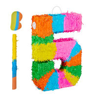 PINATA - Multicolor, Papier/Wellpappe (35.5/50.5/7.5cm) - Relaxdays