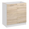 KÜCHENUNTERSCHRANK D80 2D licht sonoma - Sonoma Eiche, Holzwerkstoff (80/82/44cm) - roe furniture