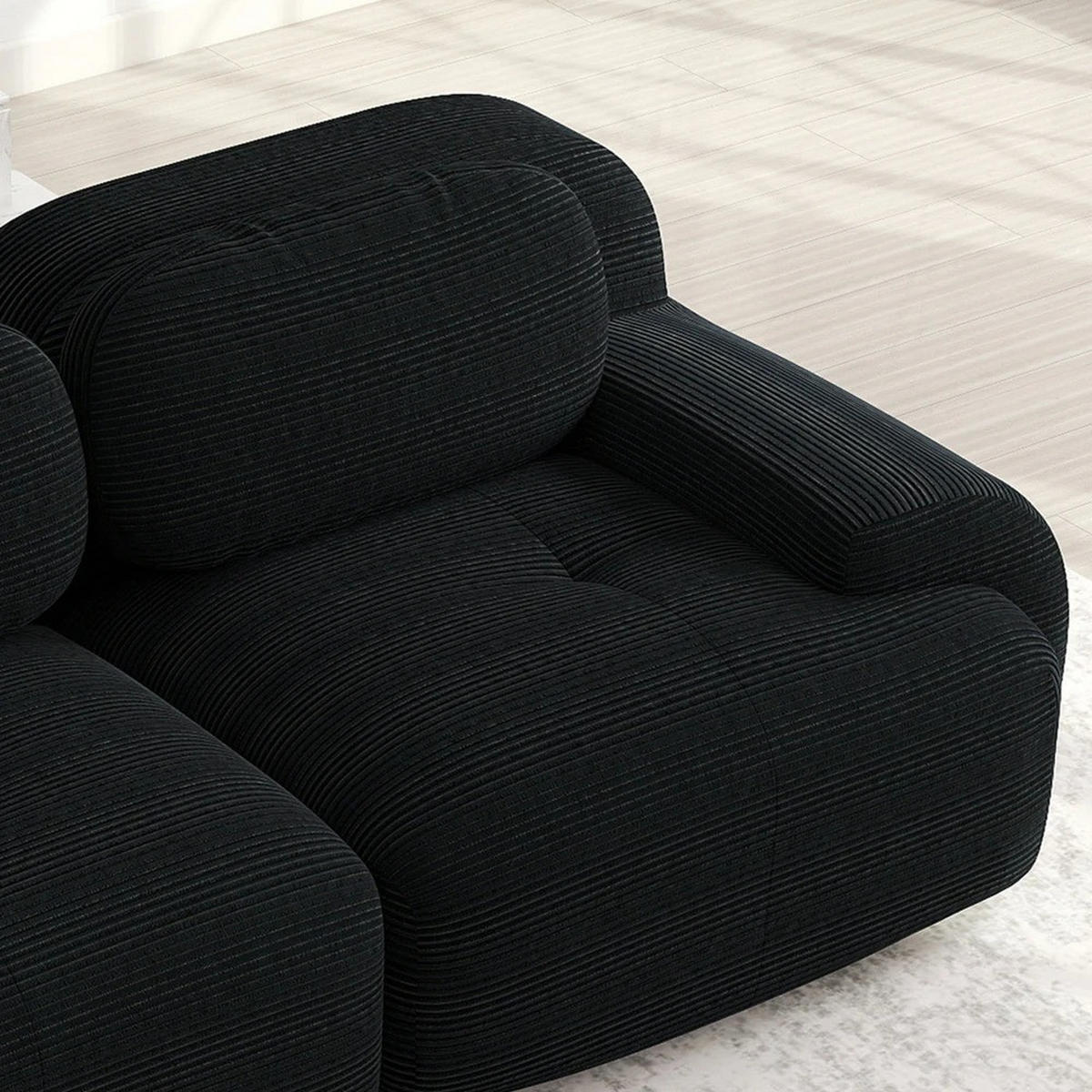SCHLAFSOFA 3-in-1 Klappsofa Beige, 1 Stück, mit Kissen - Schwarz, Textil (138/70/103cm) - Kaket