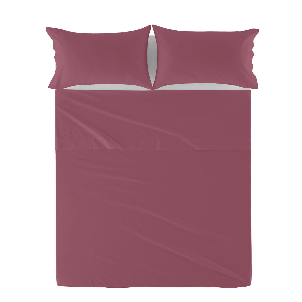OBERBETTLAKEN basic 260x270 cm magenta - Magenta, Textil (260/270cm) - Happy Friday