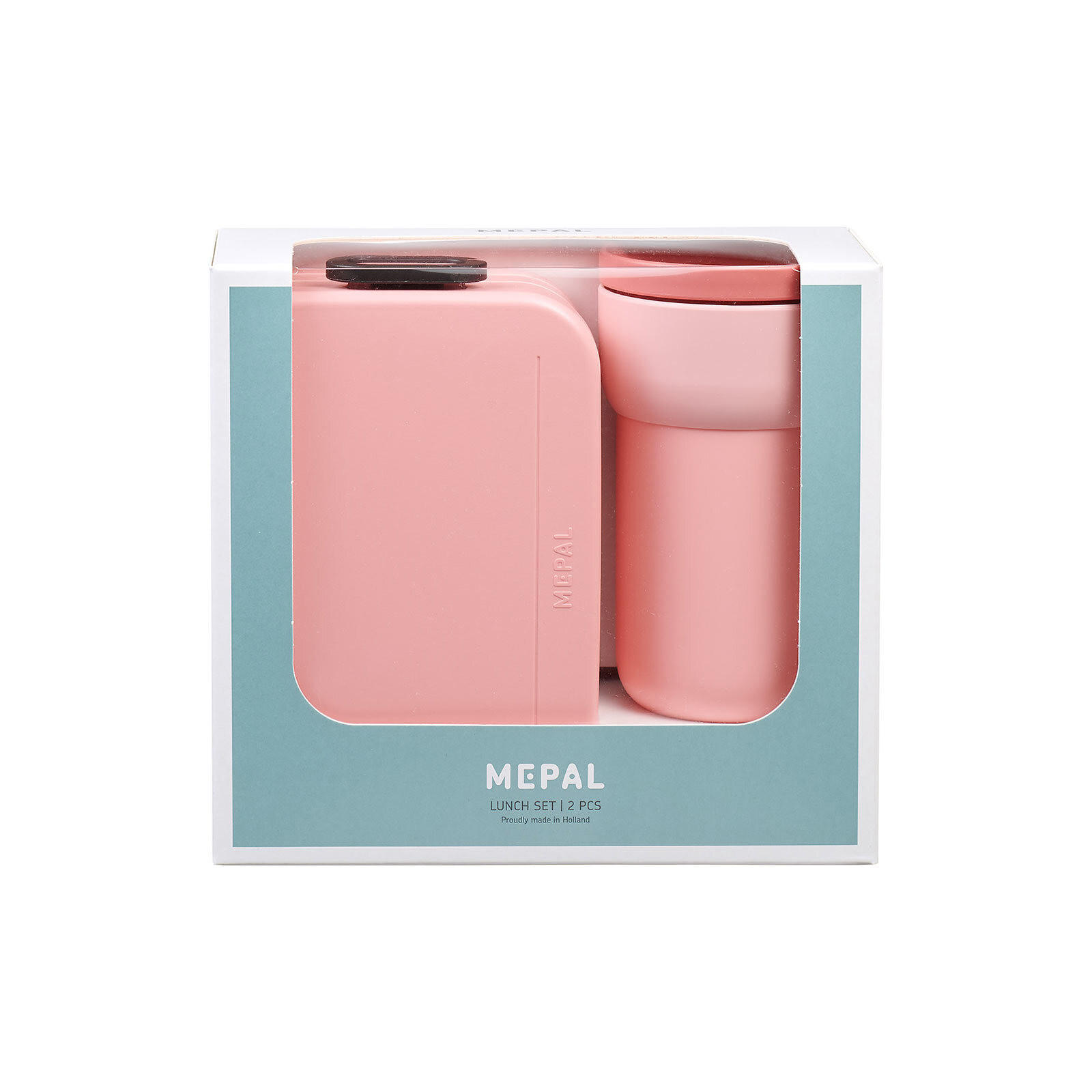 LUNCHSET KAFFEE Ellipse + TAB Nordic Pink - Pink, Kunststoff (1/1/1cm) - Mepal