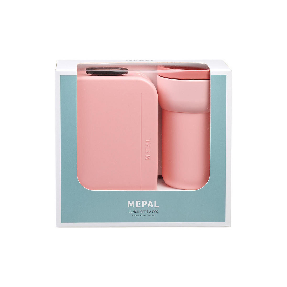 LUNCHSET KAFFEE Ellipse + TAB Nordic Pink - Pink, Kunststoff (1/1/1cm) - Mepal