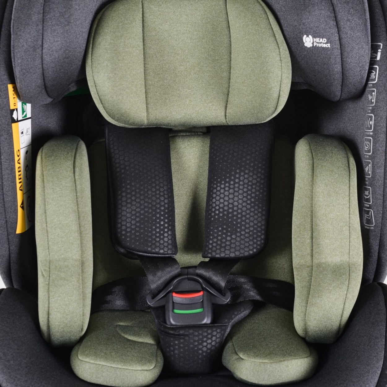 KINDERSITZ Hoku i-Size grün (40-150cm) Gruppe 0+/1/2/3, Isofix, Stützfuß - Grün, Kunststoff (44/60/52cm) - Cangaroo