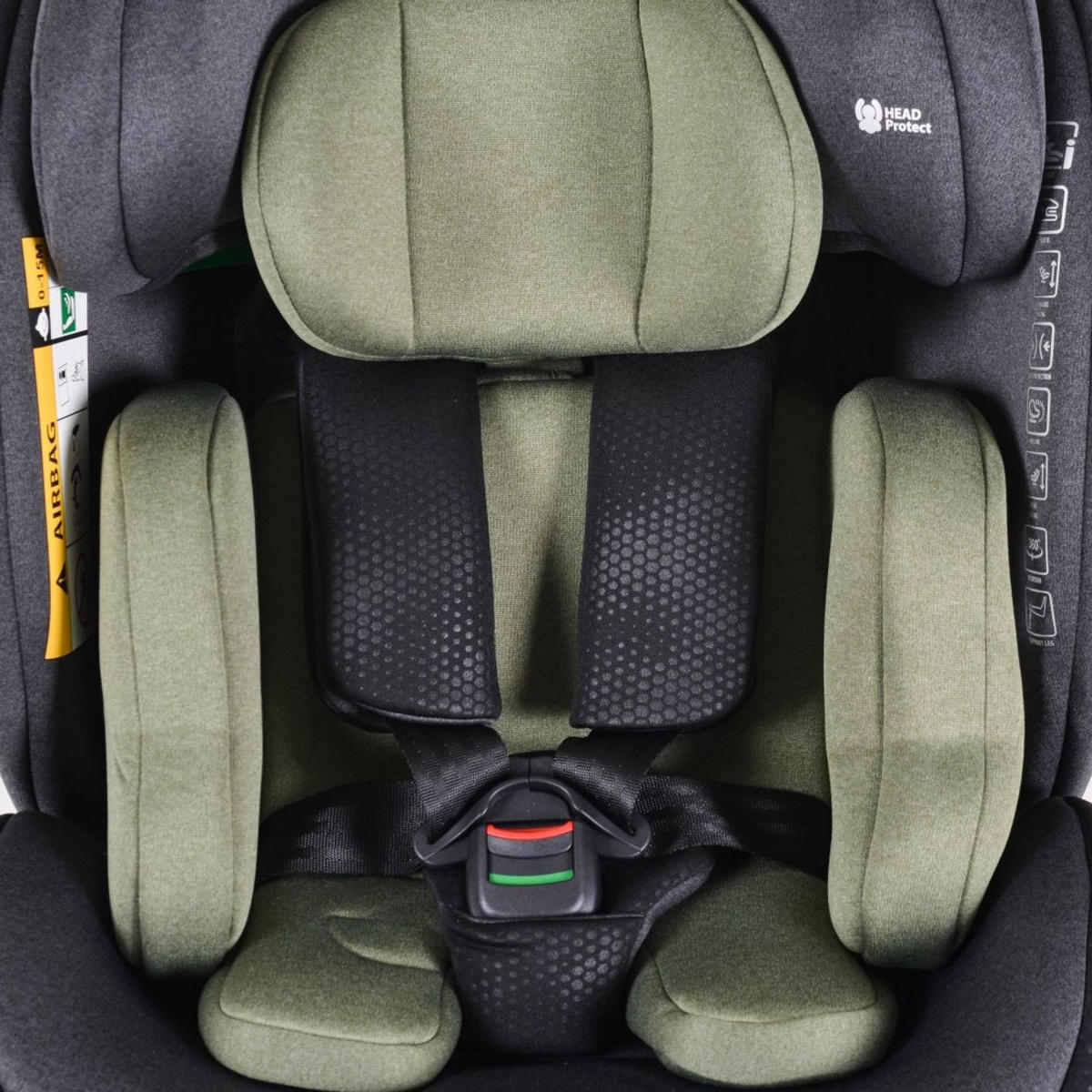 KINDERSITZ Hoku i-Size grün (40-150cm) Gruppe 0+/1/2/3, Isofix, Stützfuß - Grün, Kunststoff (44/60/52cm) - Cangaroo