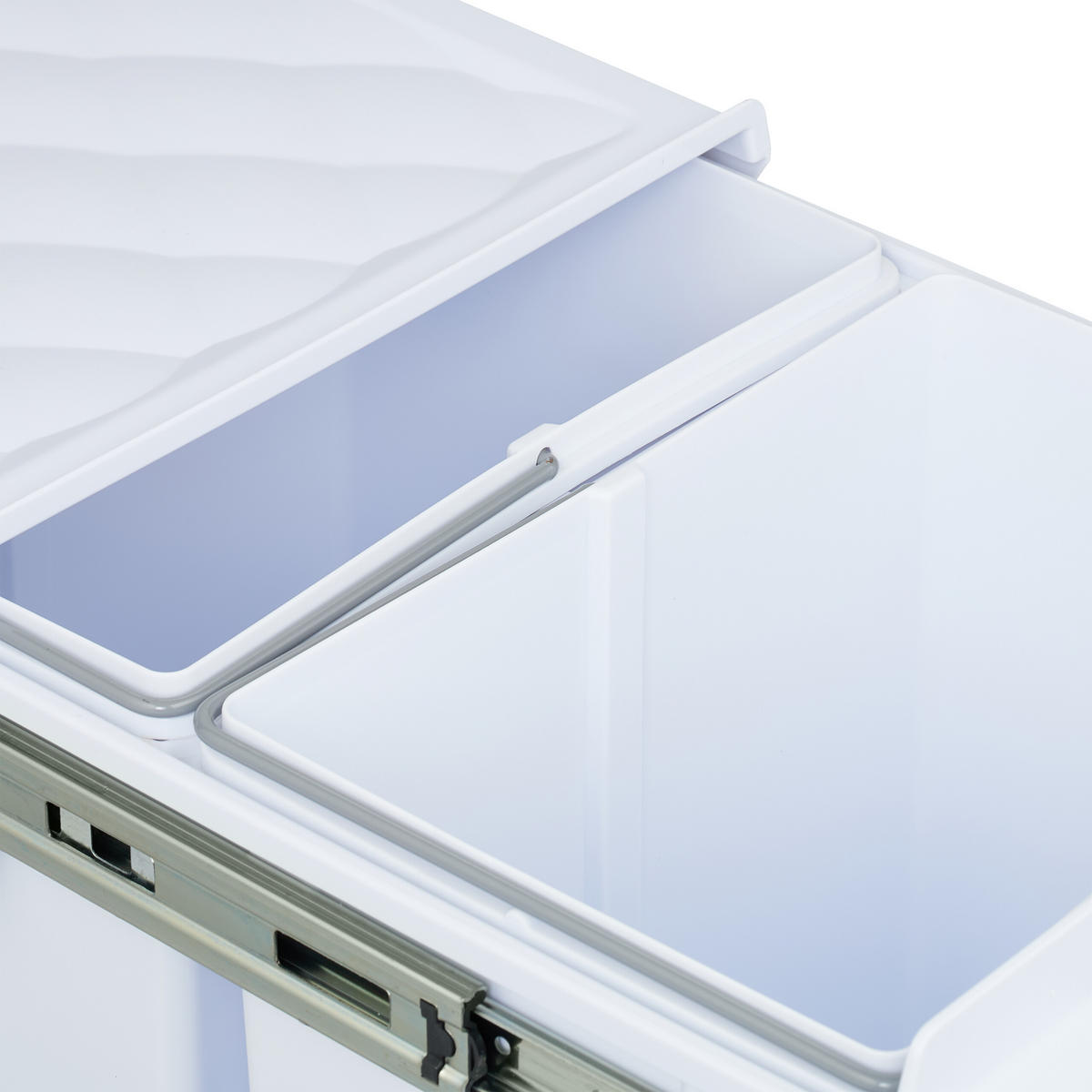 EINBAUMÜLLEIMER - Weiß, Kunststoff/Metall (34/34.6/51.8cm) - Relaxdays