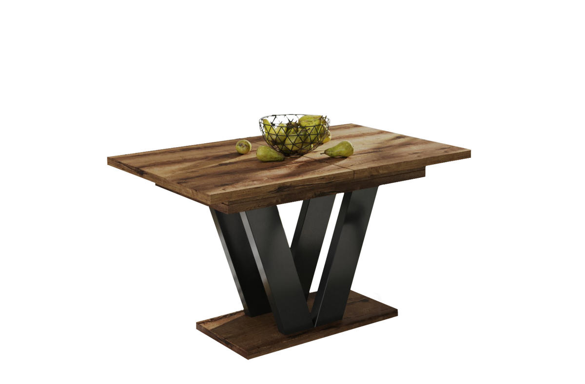 ESSTISCH Lara ausziehbar bis 210 cm - Mooreichefarben, Holzwerkstoff (130/80/80cm) - Endo-Moebel