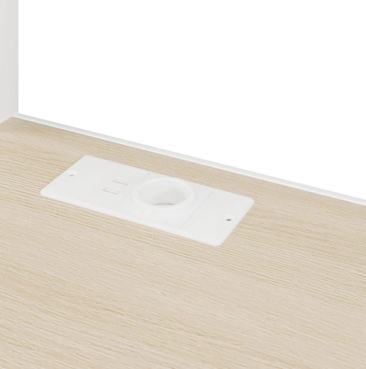 HOCHBETT 90/200 cm weiß aus Metall/MDF mit LED-Schreibtisch - Weiß, Metall (90/200cm) - OKWISH