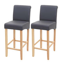 BARHOCKER Grau 2er-Set - Grau, Textil (39/105/53cm) - MCW