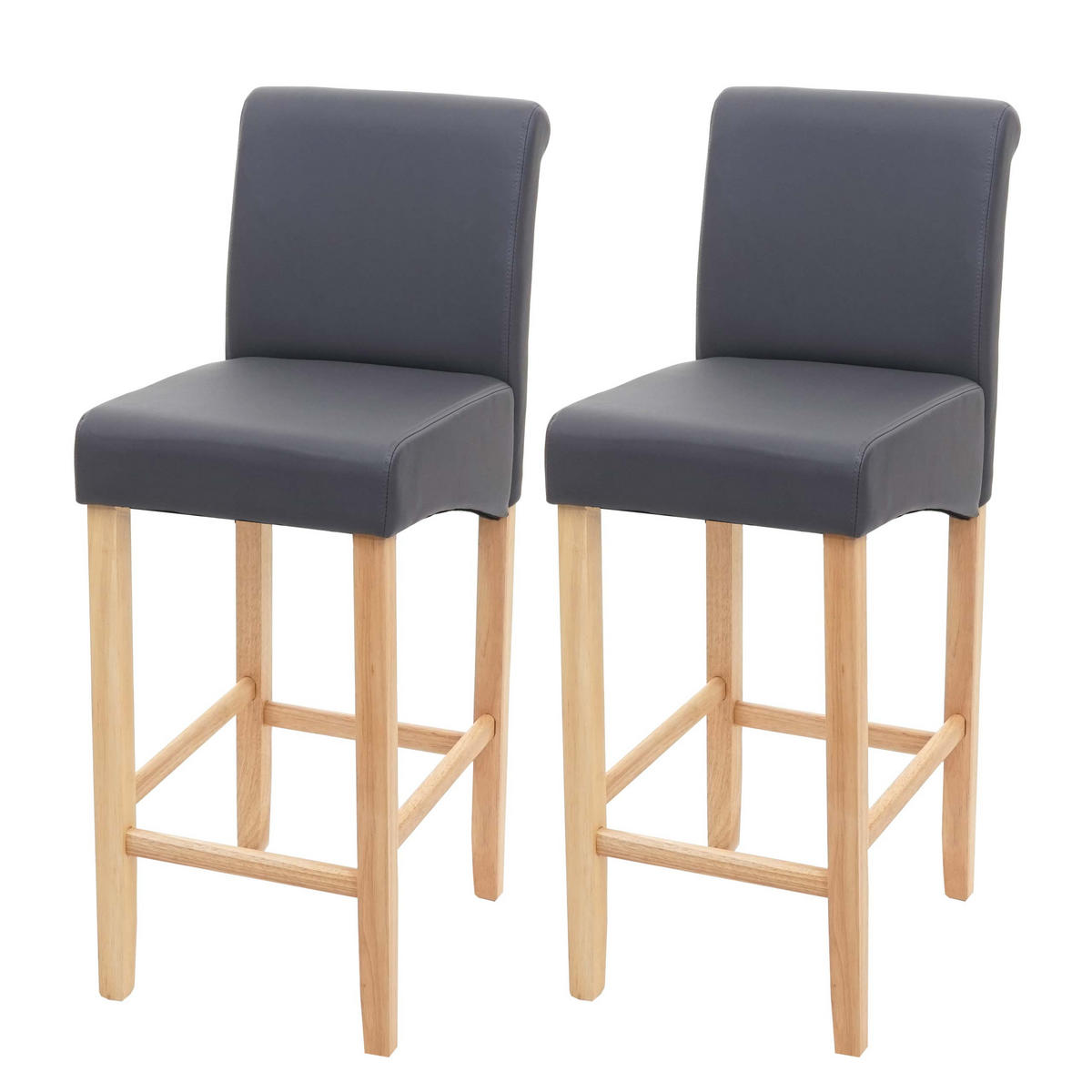 BARHOCKER Grau 2er-Set - Grau, Textil (39/105/53cm) - MCW