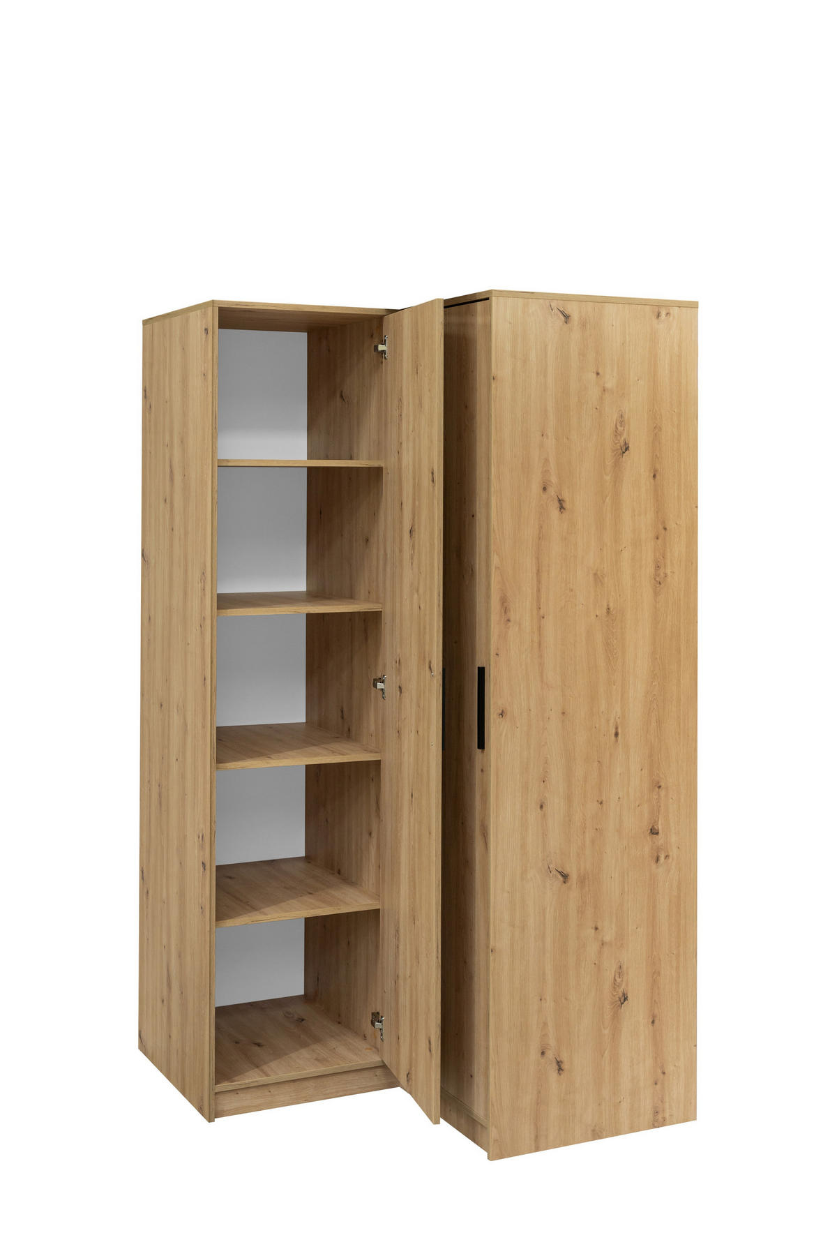 DREHTÜRENSCHRANK FIORA 108,5/200/57,5 cm 2-türig Eiche Artisan - Eiche Artisan, Holzwerkstoff (108.5/200/57.5cm) - MASSENO