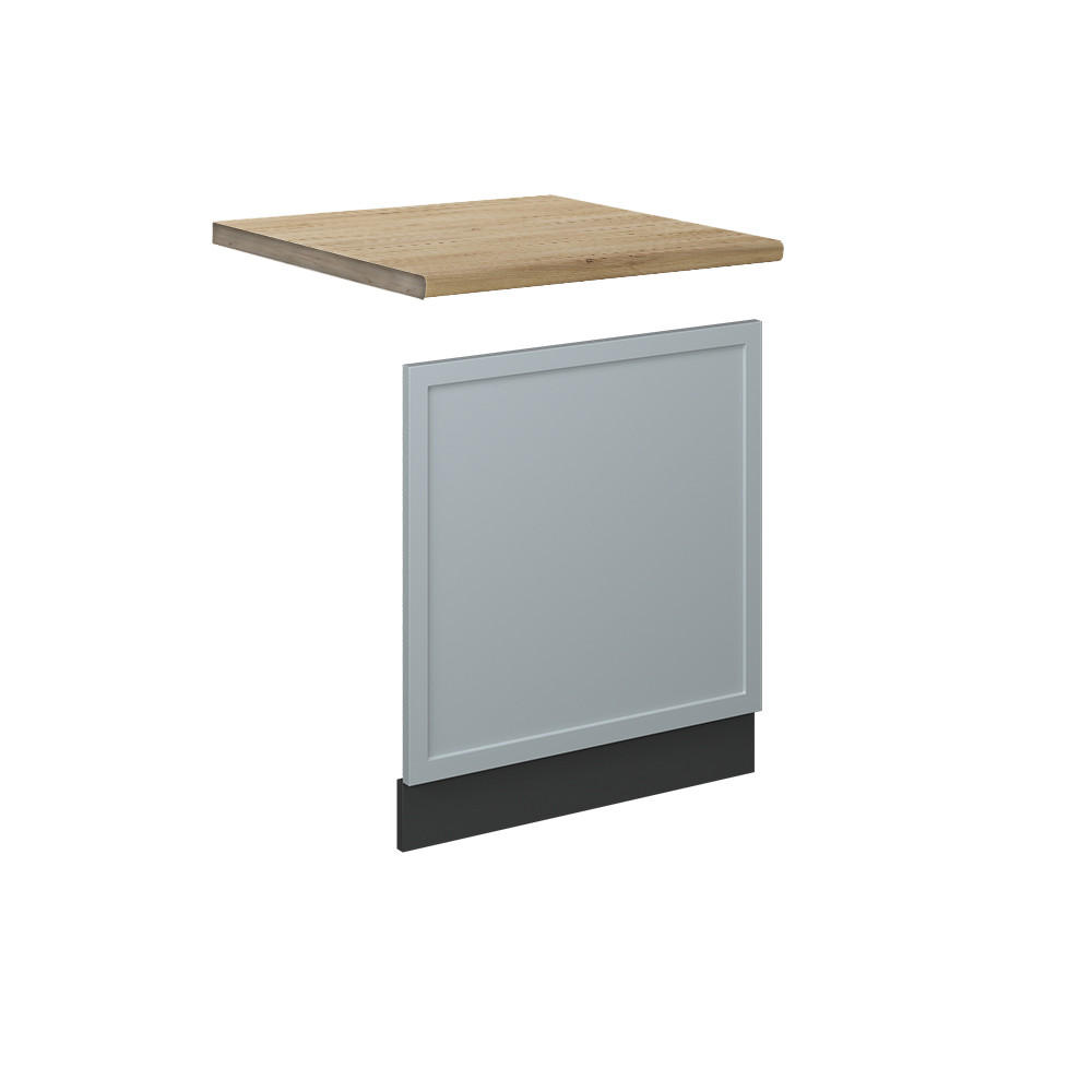 FRONTBLENDE Fame-Line Hellblau-grau 60 cm, AP Eiche - Anthrazit/Blaugrau, Holzwerkstoff (60/67.4/1.6cm) - Vicco